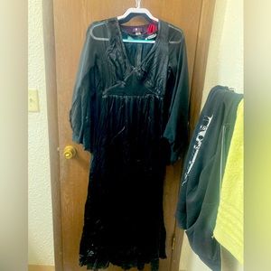 Vintage long black sexy Begotten goth dress